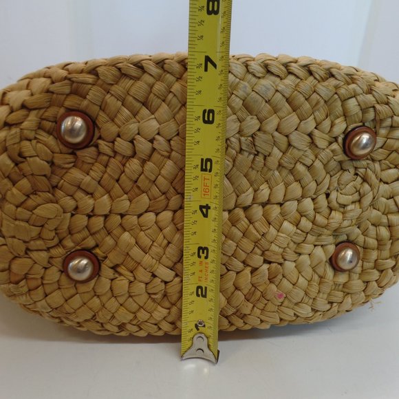 Michael By Michael Kors Santorini Raffia Tote With Beautiful Leather Accents - Picture 9 of 16